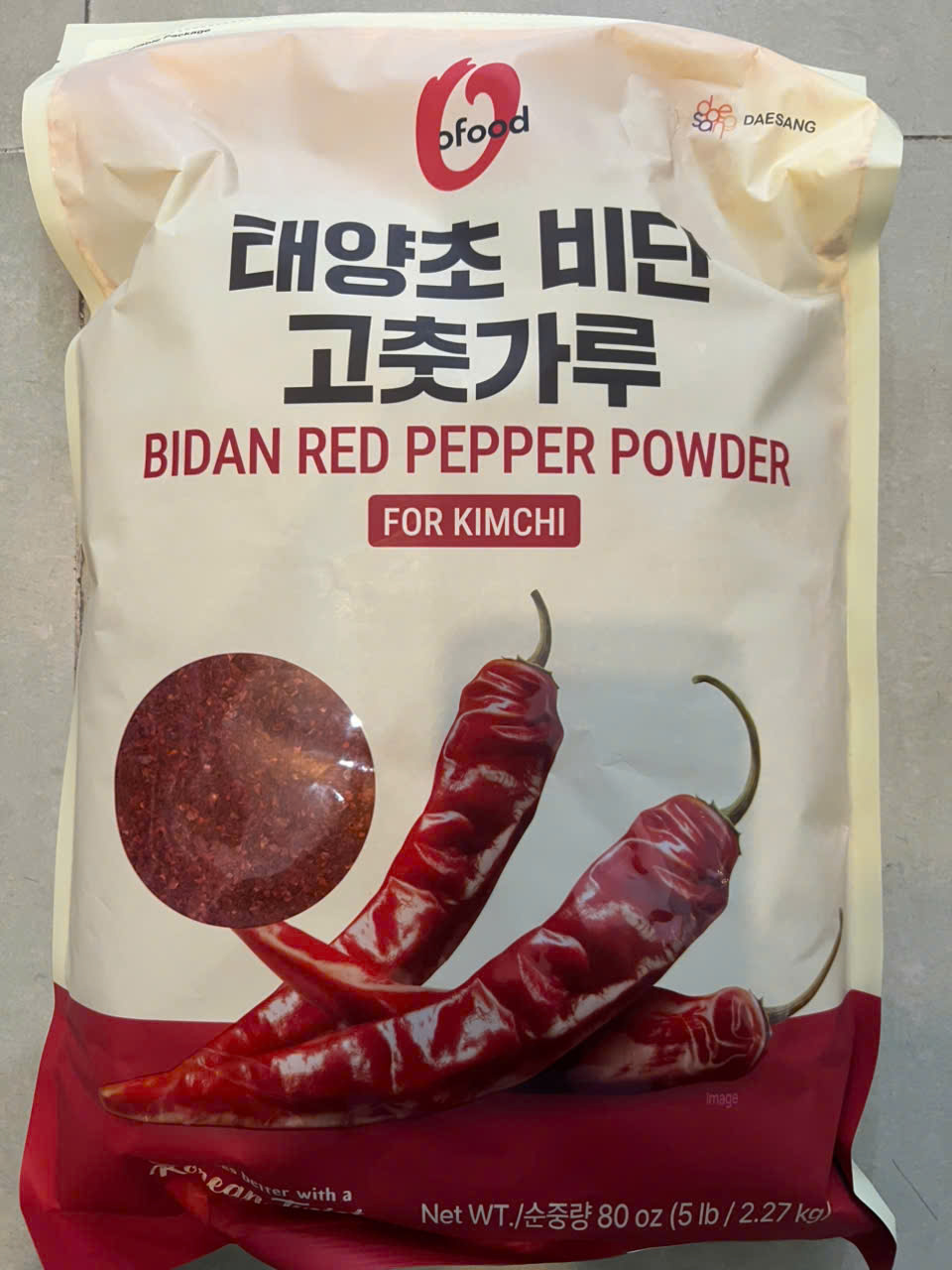 Bột ớt cánh to làm kimchi bidan 2.27kg túi to cho nhà hàng - 비단 고춧가루
