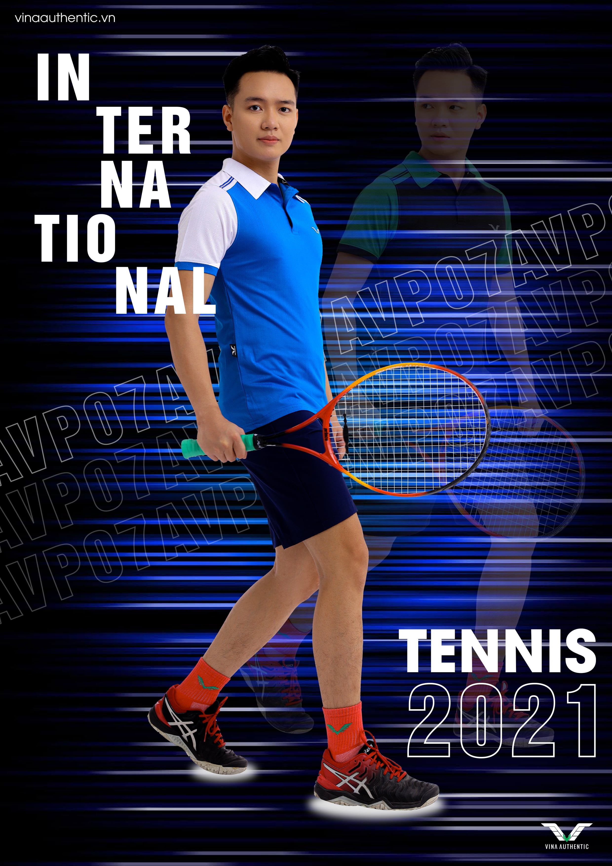 [ĐỘC QUYỂN THÁNG 5]  Áo Thể Thao Tennis AVP07 Thời Trang Nam Chính hãng Vina Authentic, Chất thun cao cấp, thời trang