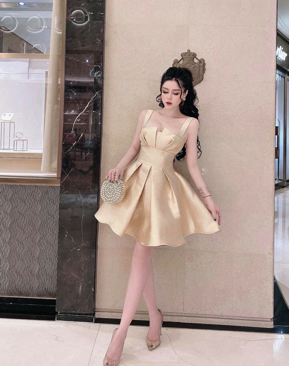 TDD [Mẫu Mới] Đầm Xòe Cúp Ngực Thắt Eo Có Mút Ngực ( Chất Liệu Umi ) Free size Từ 40kg Đến 56kg Thời Trang Nữ