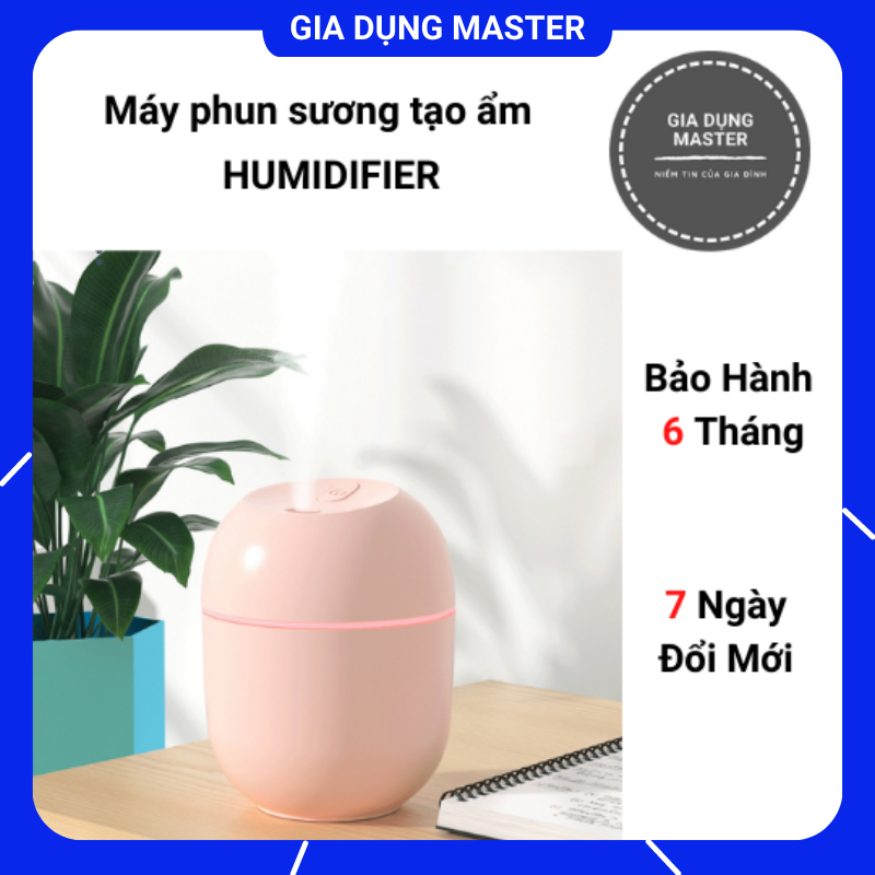 Máy xông tinh dầu, máy phun sương tạo ẩm mini HUMIDIFIER cao cấp, dung tích 220ml