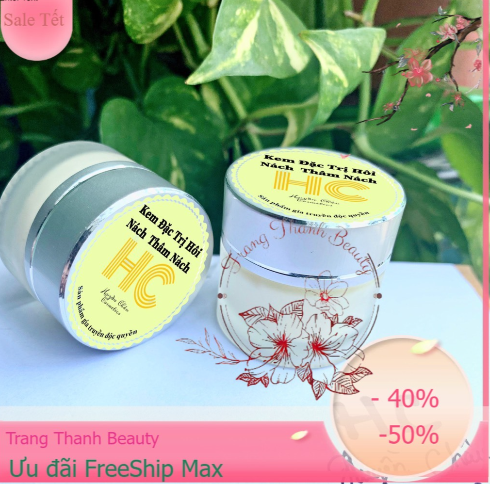 [HCM]Kem Khử mùi hôi nách Huyền Châu khử thâm dưỡng trắng da vùng nách(12gr) - TẶNG KÈM SERUM KHỬ THÂM