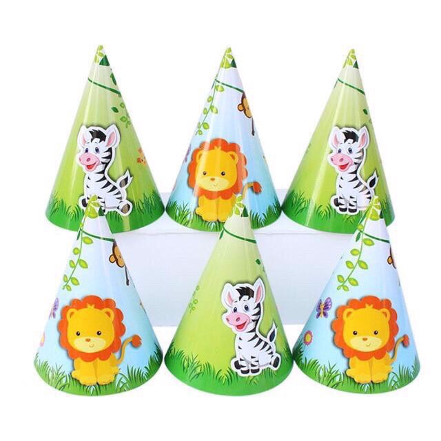 Nón sinh nhật thú rừng safari birhtday hat Tnoi53