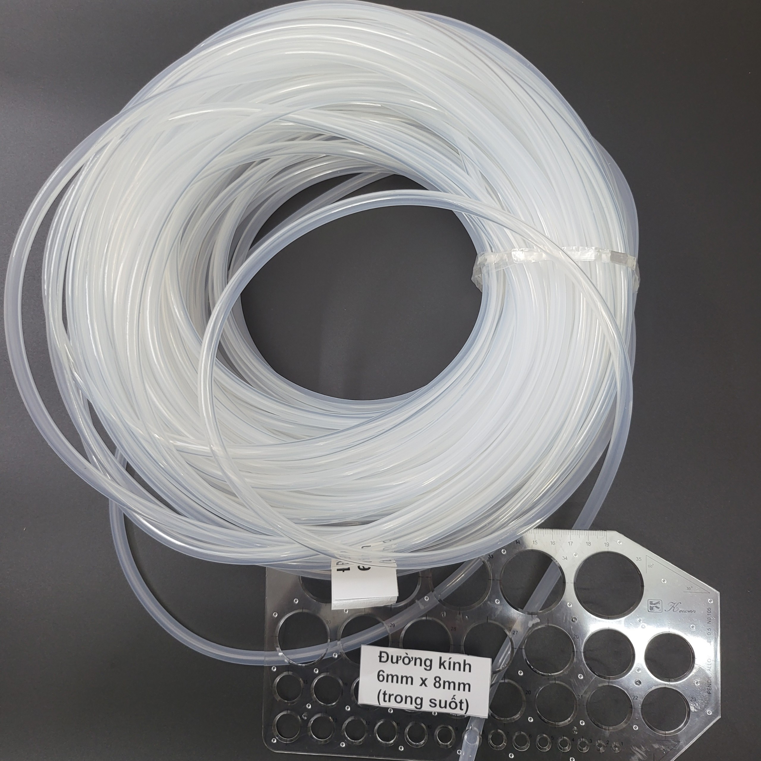 Ống silicon trong suốt phi 5, 6, 8, 9, 10, 12, 14 mm