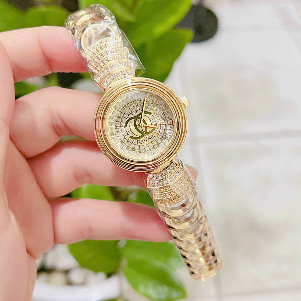 Đồng Hồ Nữ Chanel Diamond 33mm Leather Strap Like Auth