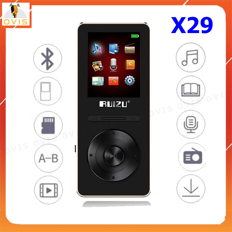 Máy nghe nhạc lossless, bluetooth 5.0, thời gian phát nhạc lên tới 30 giờ | ruizu x29