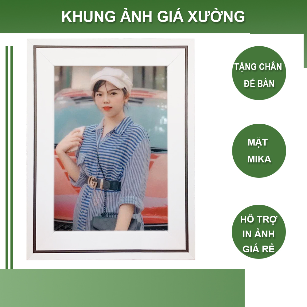 Khung ảnh treo tường 15x21 cm - bảo hành gãy, vỡ - hỗ trợ in hình - khung ảnh giá rẻ