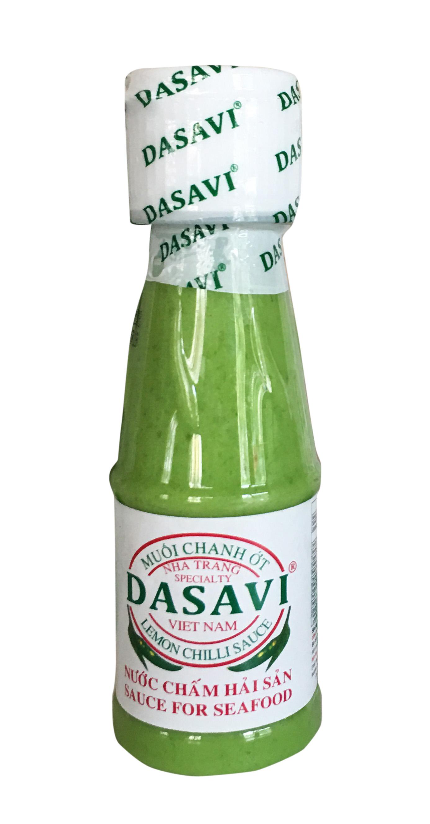 Bộ 4 chai muối chanh ớt DASAVI xanh 130g