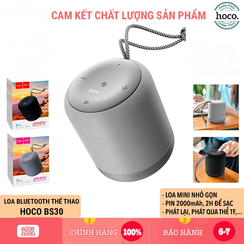 Loa bluetooth mini,loa bluetooth hoco bs30 - hàng nhập khẩu v5.0 sport wireless speaker loa mini bluetooth chống nước hoco bs30 - loa di động có móc cheo loa cầm tay loa mini cao cấp.p