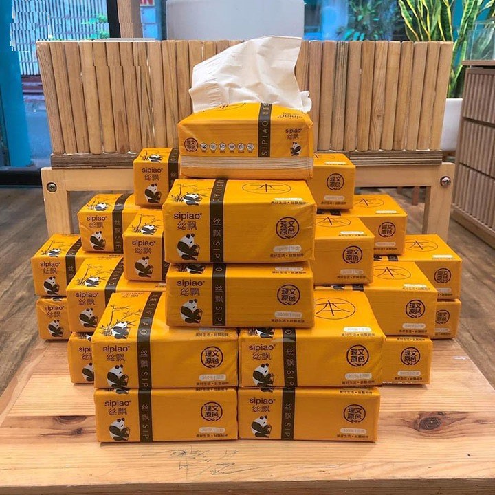 FREESHIP Thùng 30 gói giấy ăn gấu trúc sipao loại 1 siêu dai