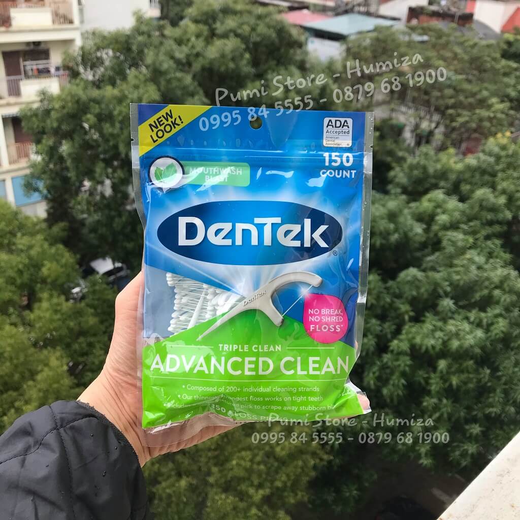 Tăm chỉ nha khoa Dentek Triple Clean gói 150 cây