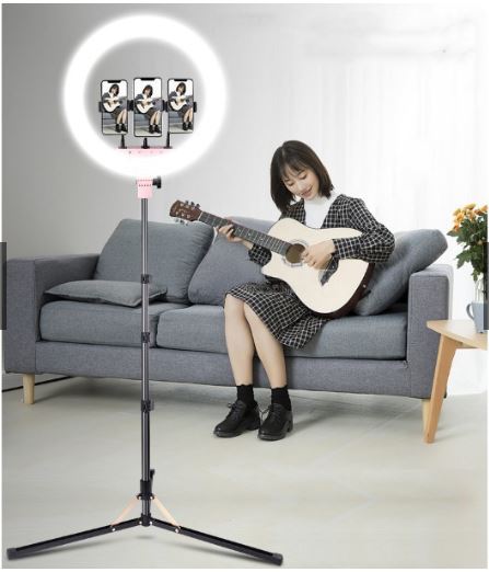 [HCM][ LOẠI ĐẶC BIỆT ] Đèn Led Hỗ Trợ Livestream Chuyên Nghiệp-Quay Tiktok-Makeup ZB-R18 - 45cm Cực Đại Có Gương Thế Hệ Mới Chân Thép Tripod Vững Chắc 2m Hiệu Ứng Ánh Sáng Hài Hòa Giá Đỡ Điện Thoại Mẫu Mới Siêu Đẹp Và Sắc Nét