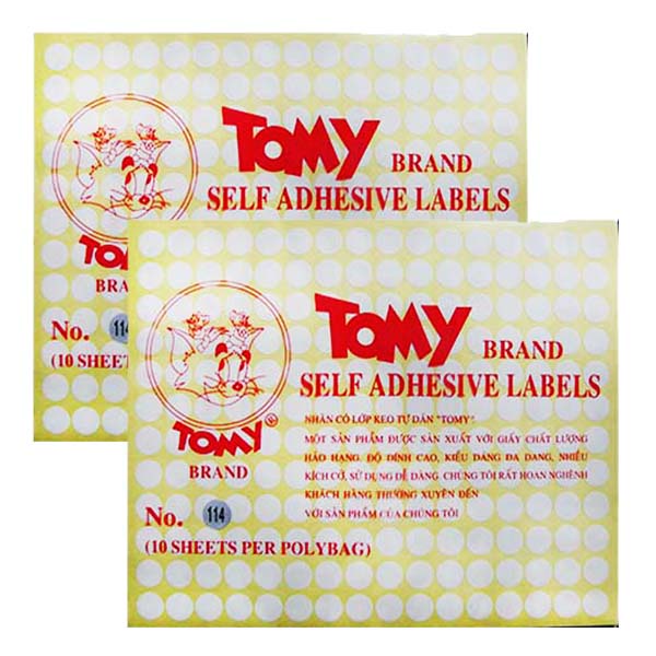 Nhãn có lớp keo tự dán decal tomy a5 - xấp 10 tờ