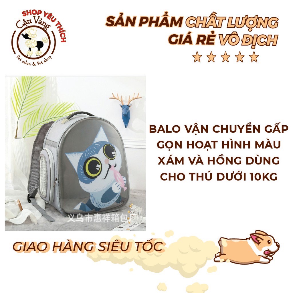 BALO VẬN CHUYỂN HOẠT HÌNH CHO CHÓ MÈO