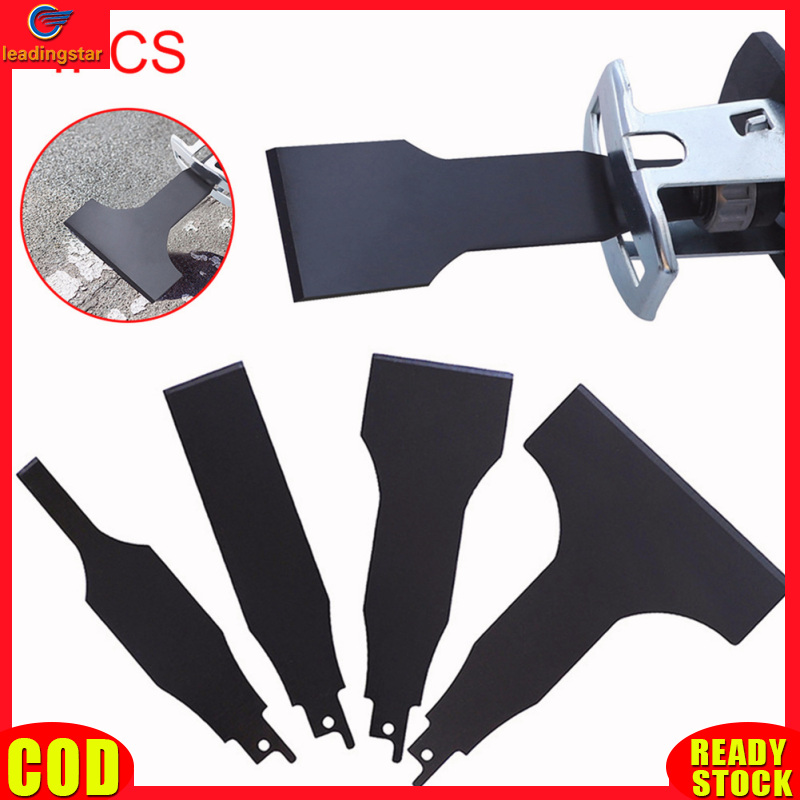 LeadingStar RC Authentic 4pcs 140mm Reciprocating Saw Blade Shovel Electric Cleaning Shovel Ground Mud Wall Putty Removal Tools