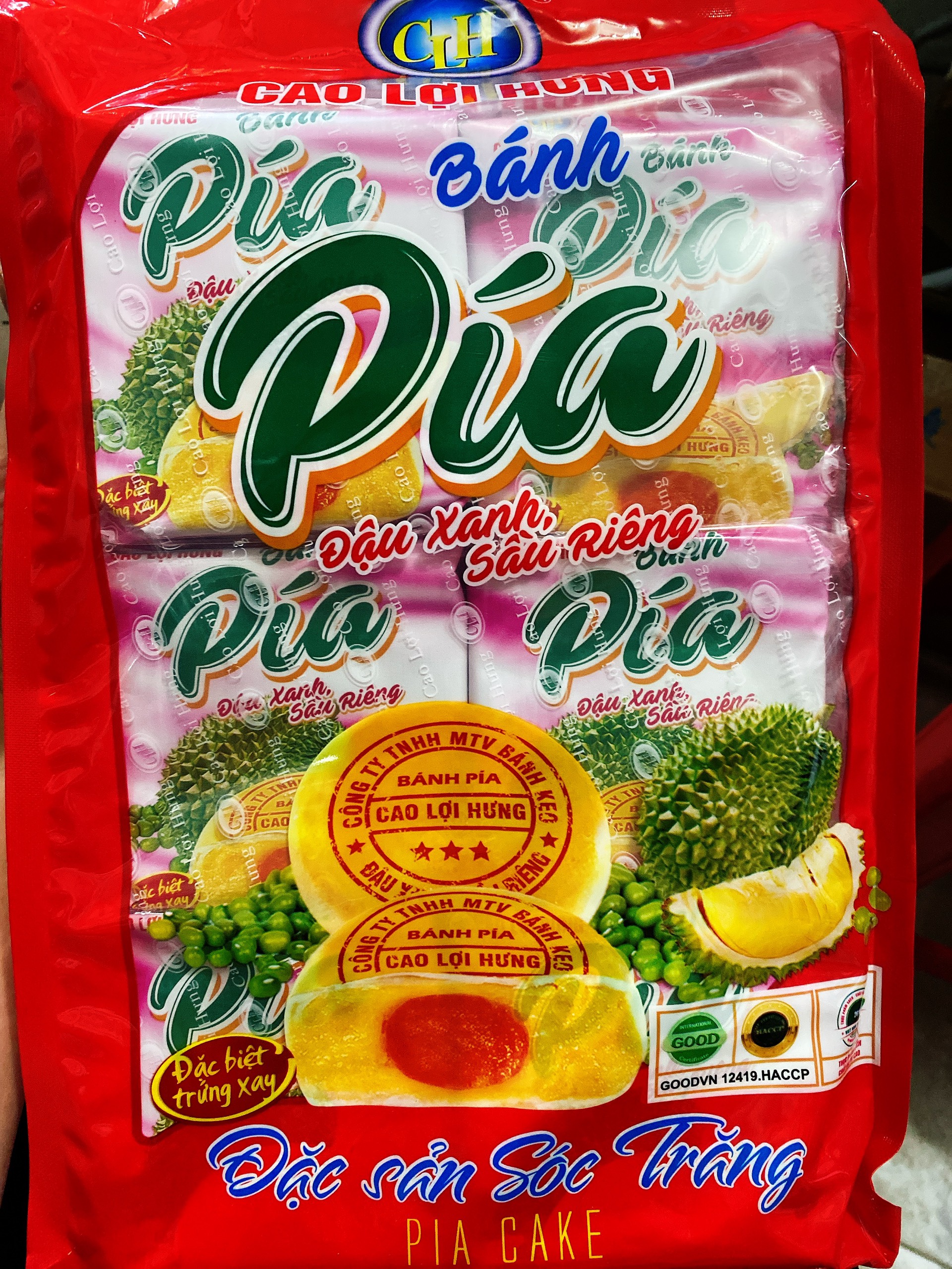 Bánh Pía đậu xanh sầu riêng Sóc Trăng - Đặc biệt trứng xay 95g x12 cái