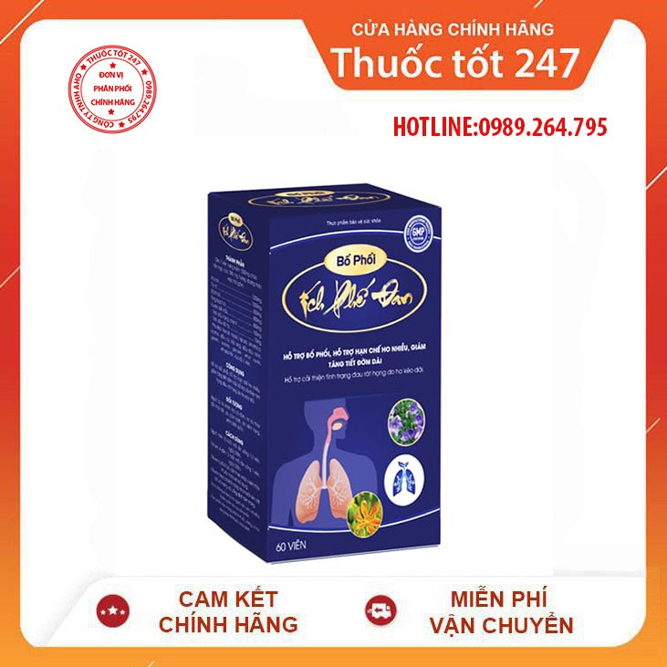 Bổ Phổi Ích Phế Đan -Hỗ Trợ Bổ Phổi, Viêm Họng Hạt, Ho Khan, Ho Đờm, Viêm Họng, Viêm Phế Quản, Đau Rát Họng, Viêm Amida