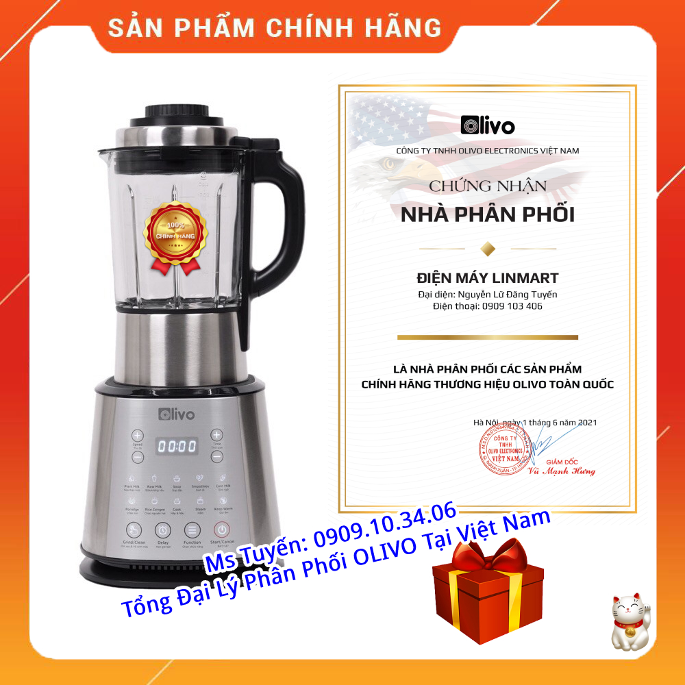 Máy Làm Sữa Hạt Olivo X20 Plus Thương Hiệu Mỹ - Bảo Hành 2 năm - Dễ Vệ Sinh