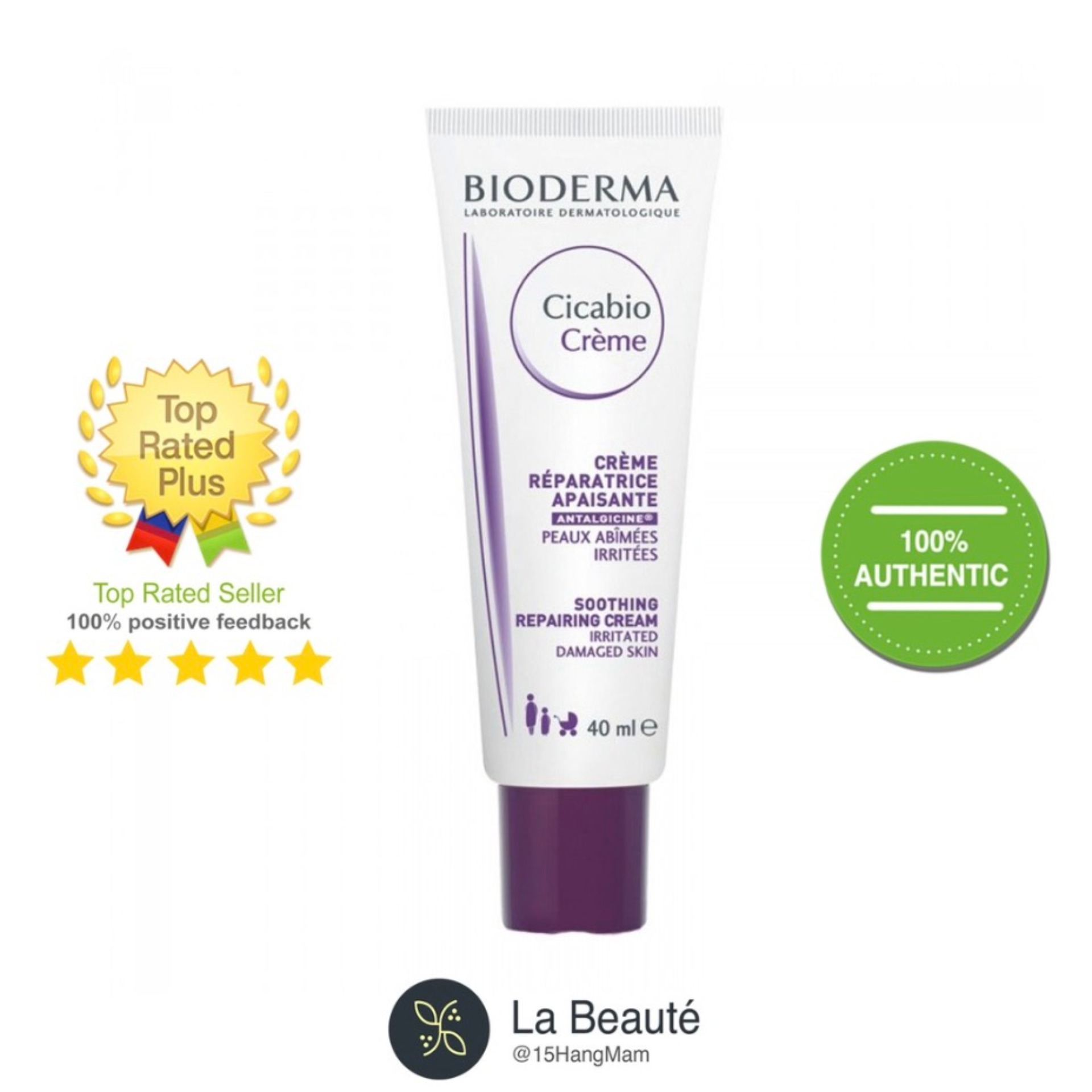 Bioderma Cicabio Crème - Kem Làm Lành, Phục Hồi Da Kích Ứng Do Tổn Thương 40ml [Bill Chính Hãng]