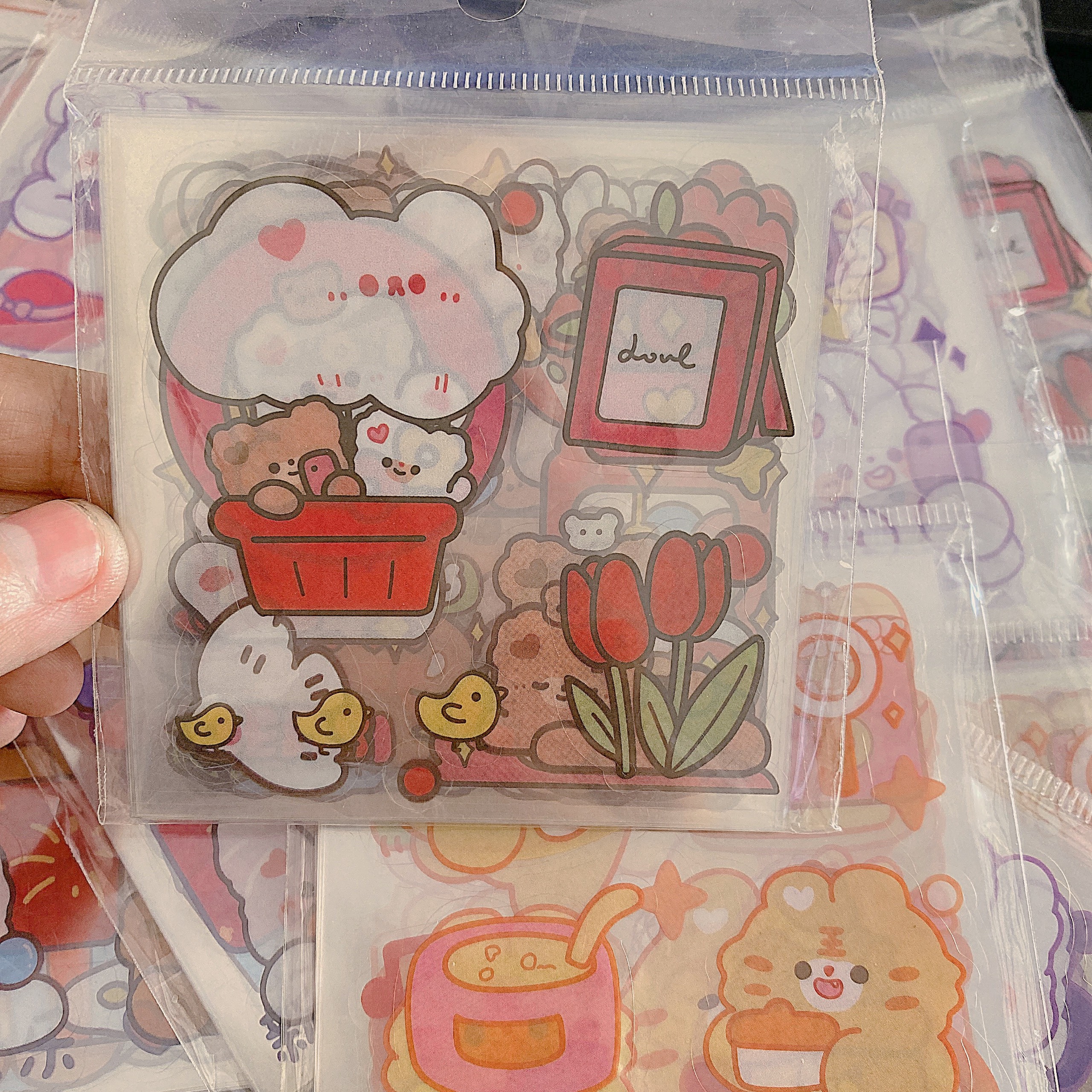 Set 10 Tấm Sticker Hoạt Hình Nhiều Mẫu