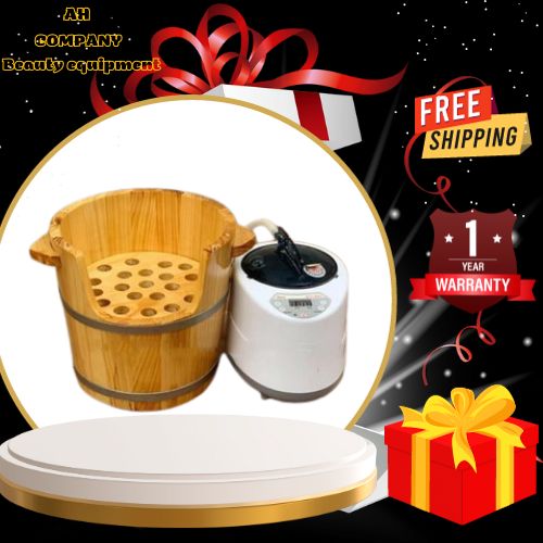Bồn gỗ xông đầu dưỡng sinh kết hợp máy xông dùng cho spa dưỡng sinh gội đầu thảo dược