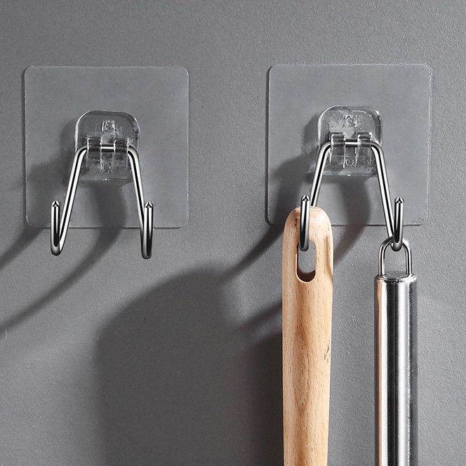 Móc inox 304 dán tường 2 chân