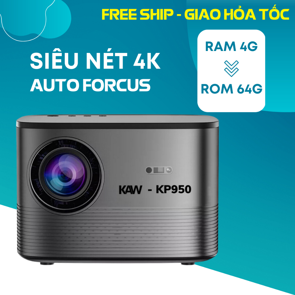 Máy chiếu KAW Pro KP950 full HD 1080P không dây hình ảnh sắc nét âm thanh sống động Bảo hành 12 tháng