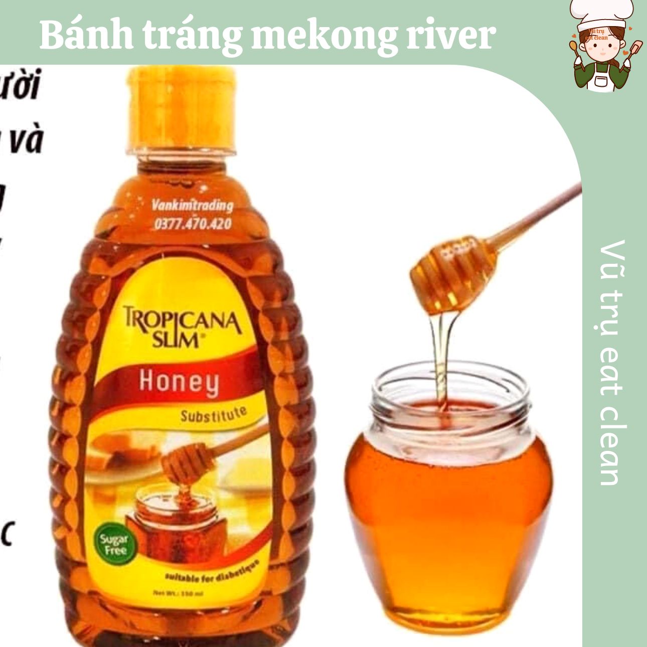 Mật ong ăn kiêng không đường/tách đường Tropicana Slim Honey sugar free 350ml