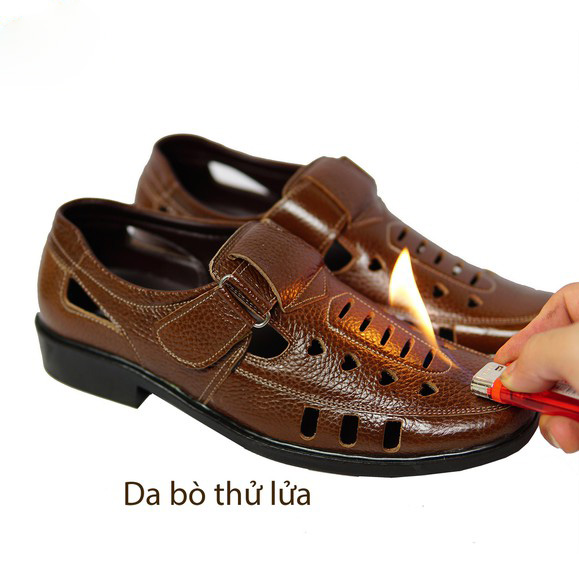 Giày Rọ Nam Da Bò Cao Cấp Đế Khâu Đi Mùa Hè Thoáng Mát Êm Ái Thoái Mái Tự Nhiên