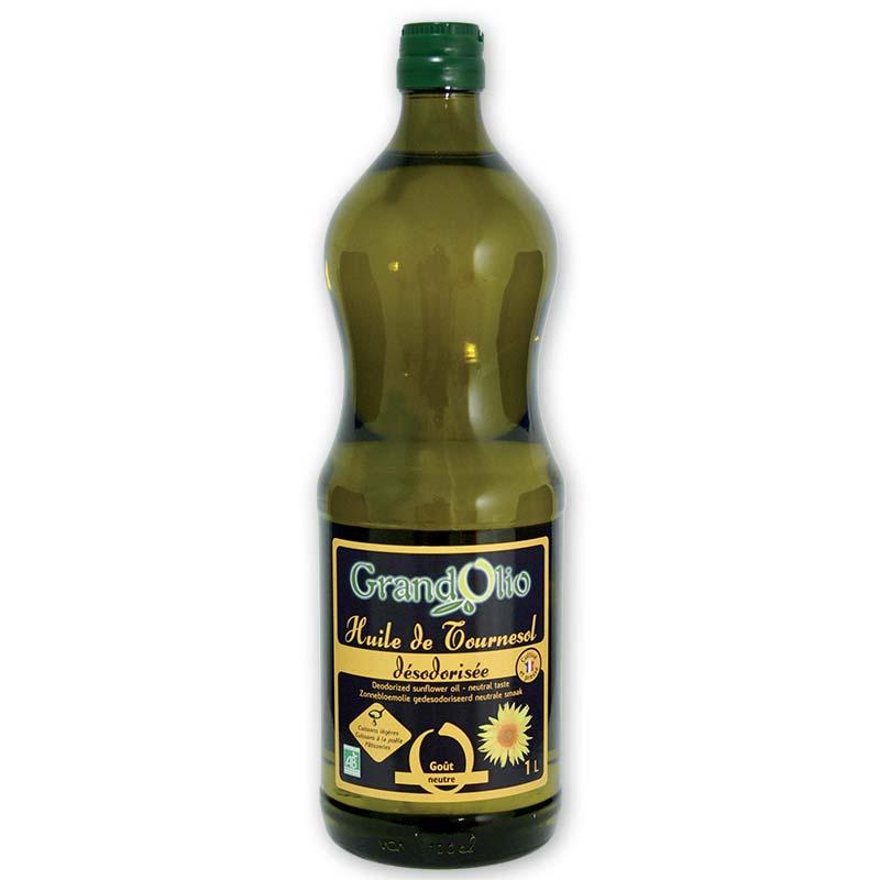 Dầu hướng dương chiên xào hữu cơ Grand Olio 1L