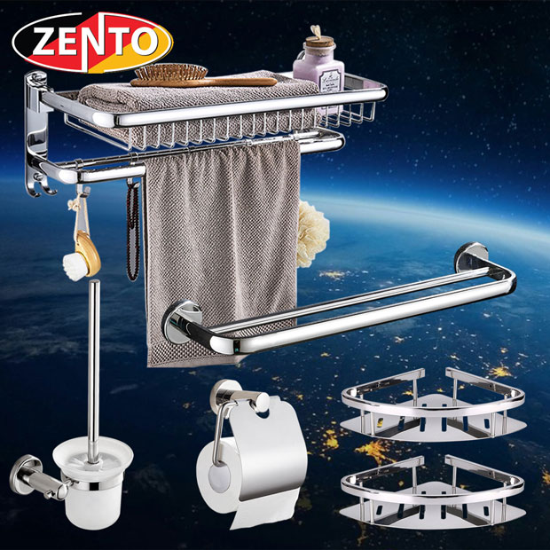 Bộ 7 phụ kiện phòng tắm inox zento ha6506
