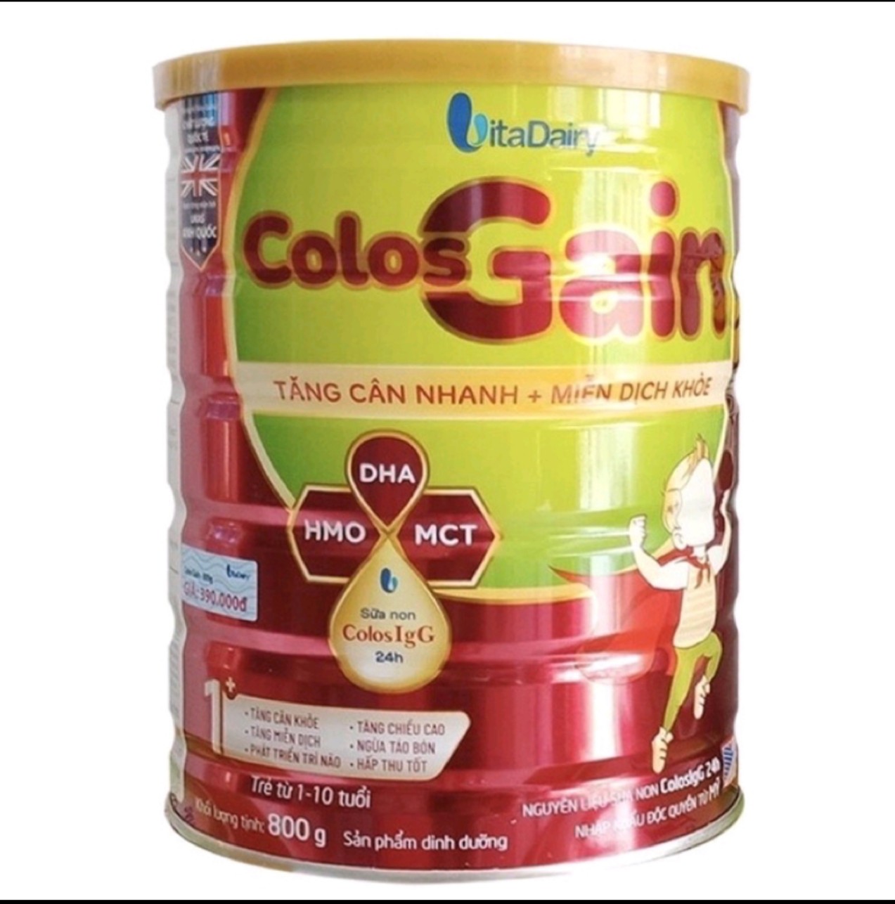 Colos baby gain 800g 1+ còn mã qr
