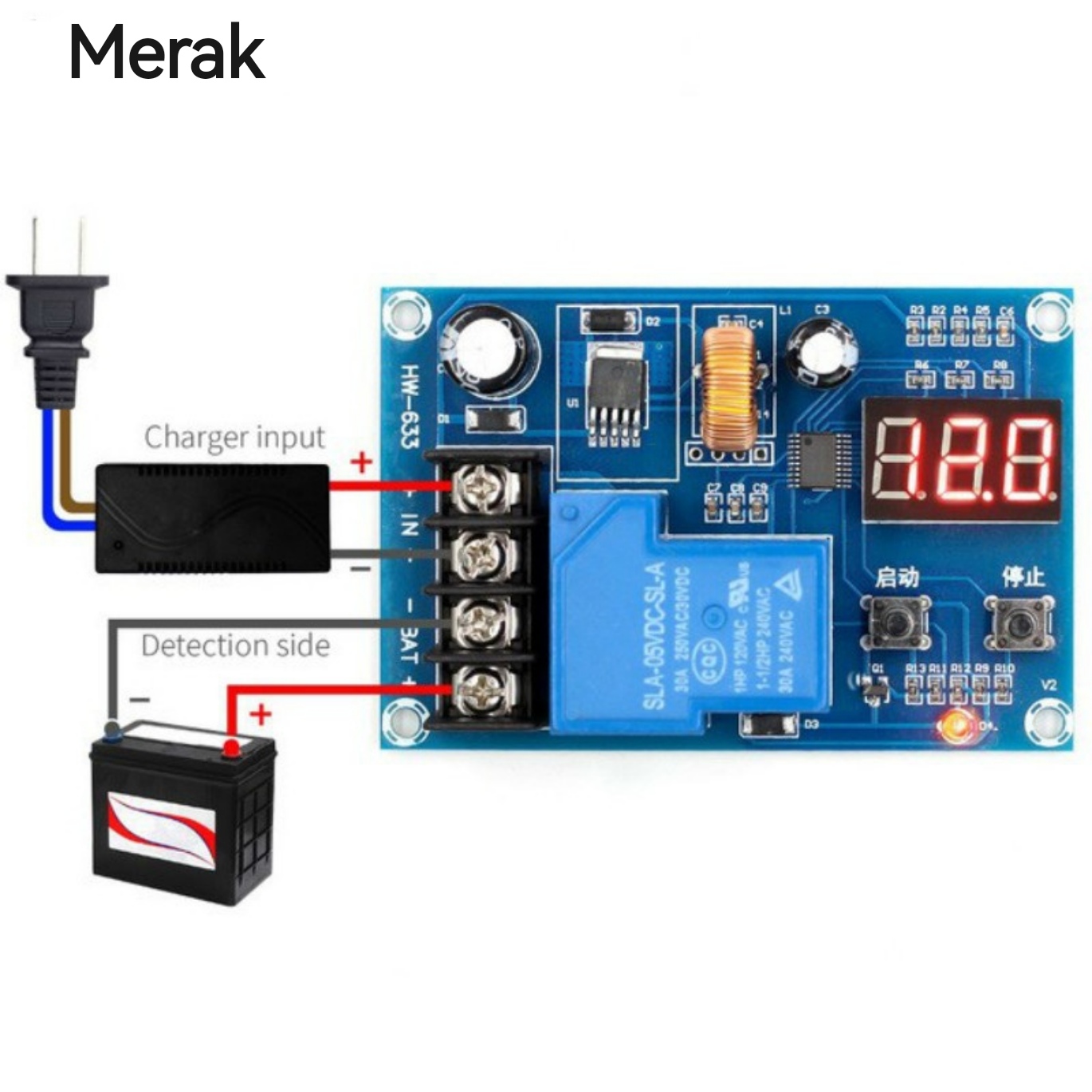 Xh-m604 bộ sạc pin mô-đun điều khiển dc 6-60v lưu trữ pin lithium sạc công tắc điều khiển mạch bảo vệ