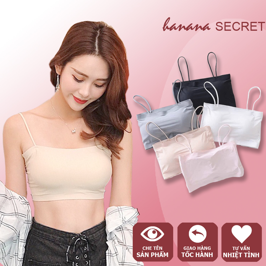 Áo bra su trơn đệm mỏng 2 dây mảnh chất cực mát mịn - bra8881