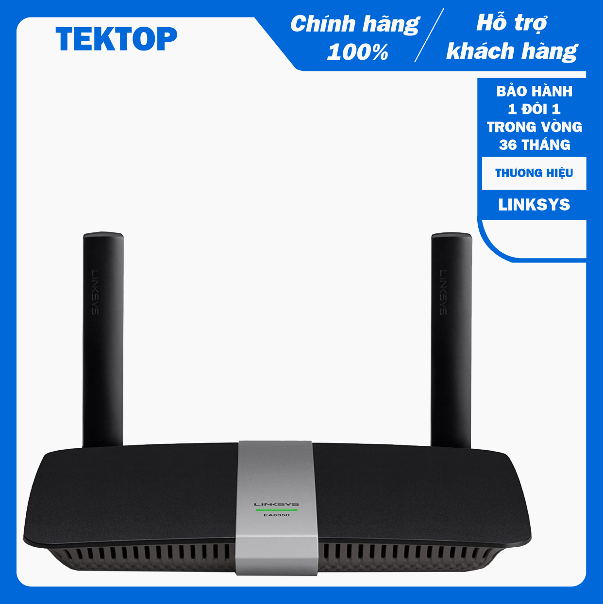 Bộ phát wifi băng tần kép LinkSys EA6350, kết nối video tuyệt vời và tốc độ chia sẻ nhanh