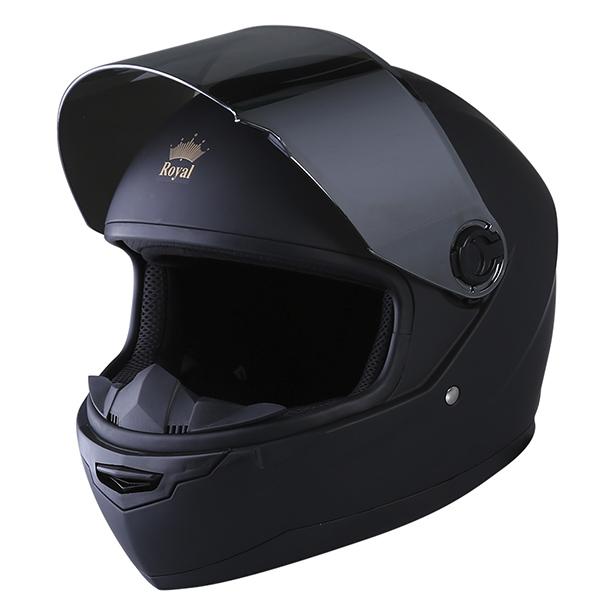 Mũ bảo hiểm fullface cao cấp Royal M136 đen nhám kính trà