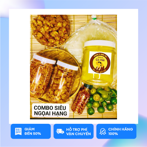 Combo bự: bánh tráng phơi sương + hũ bơ bự + muối tép hành phi + tóp mỡ rim mắm tỏi