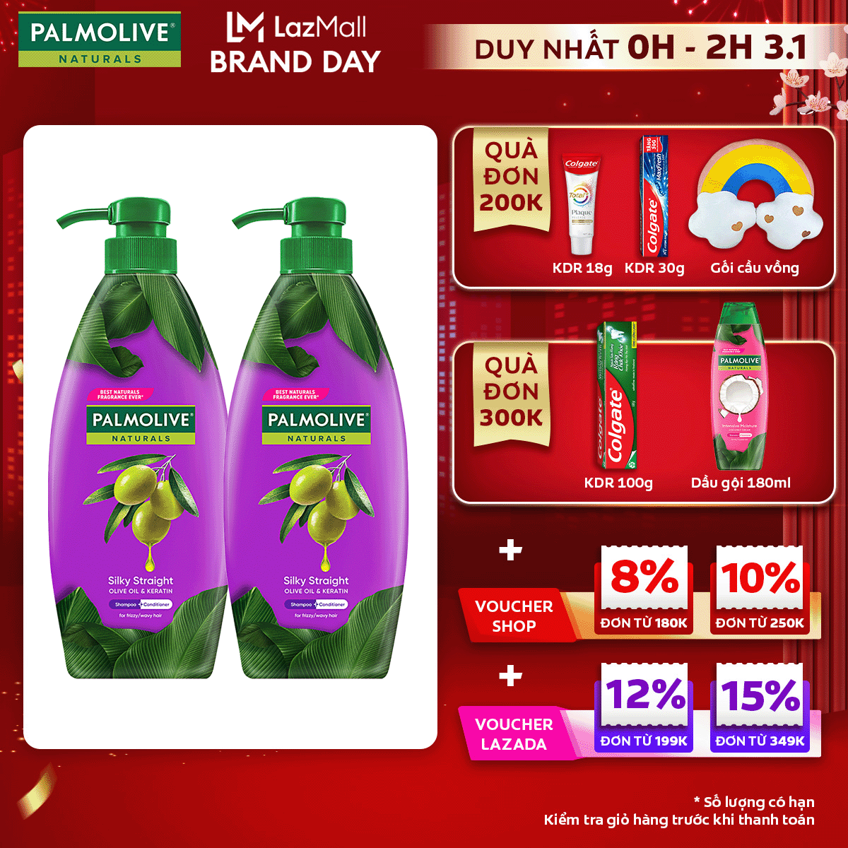 Chai Dầu gội PALMOLIVE Dừa - Chai vòi 600ml