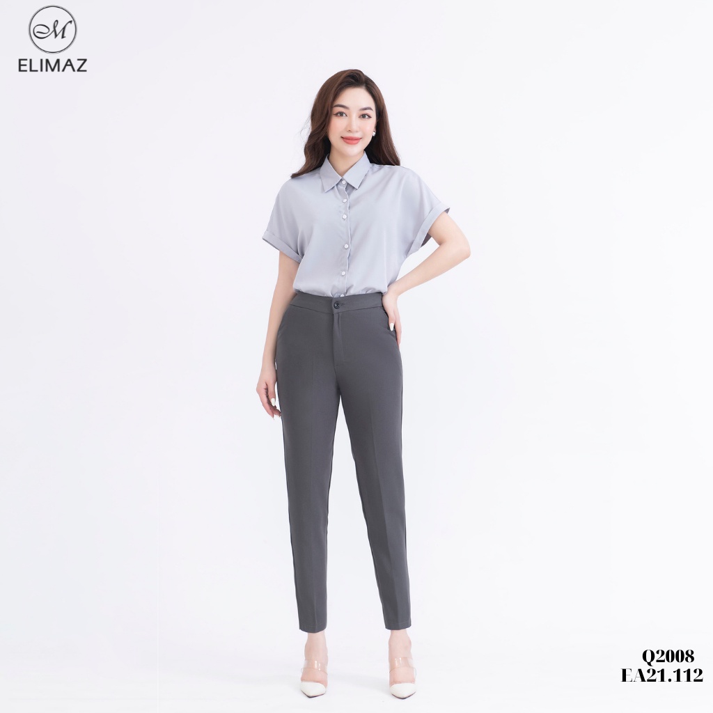 Quần tây nữ mẫu quần âu nữ dáng baggy cơ bản chất vải tuyết mưa Elimaz Q2008