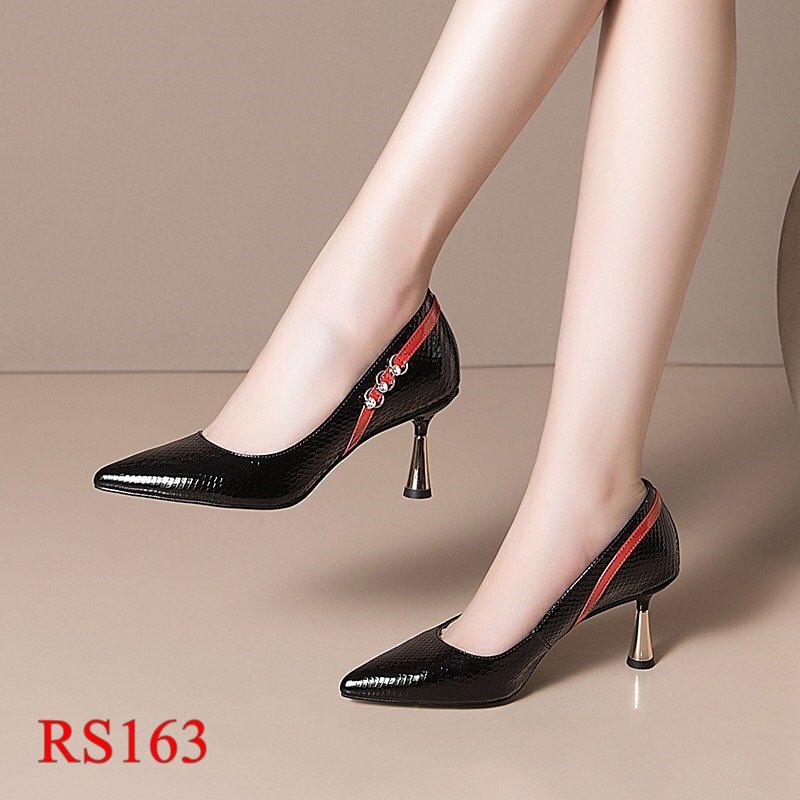 Giày cao gót vân caro rs163