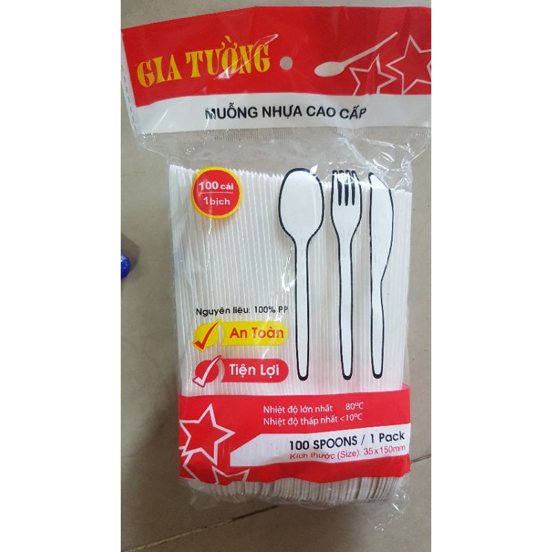100 thìa dùng 1 lần