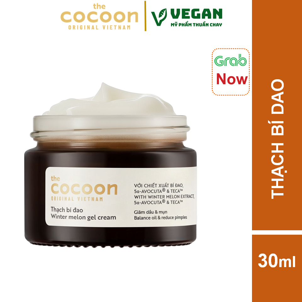 Thạch Bí Đao cocoon (kem dưỡng ẩm) cấp ẩm và ngừa mụn 30ml thuần chay