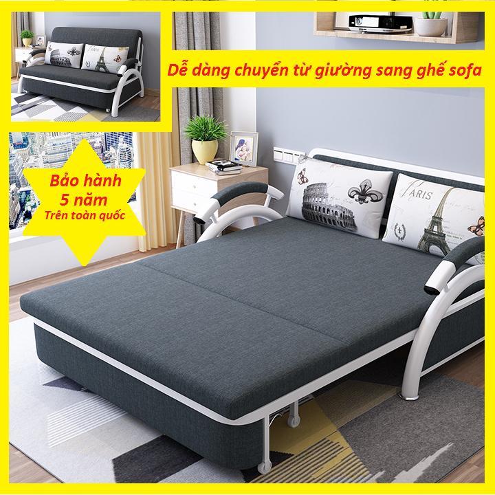 [Trả góp 0%][Có Video] Giường Sofa Gấp Gọn Thành Ghế 1m93x1m32 Sofa Giường Đa Năng ( tặng kèm 2 gối trị giá 500k )  Khung Thép Chống Gỉ Cao Cấp