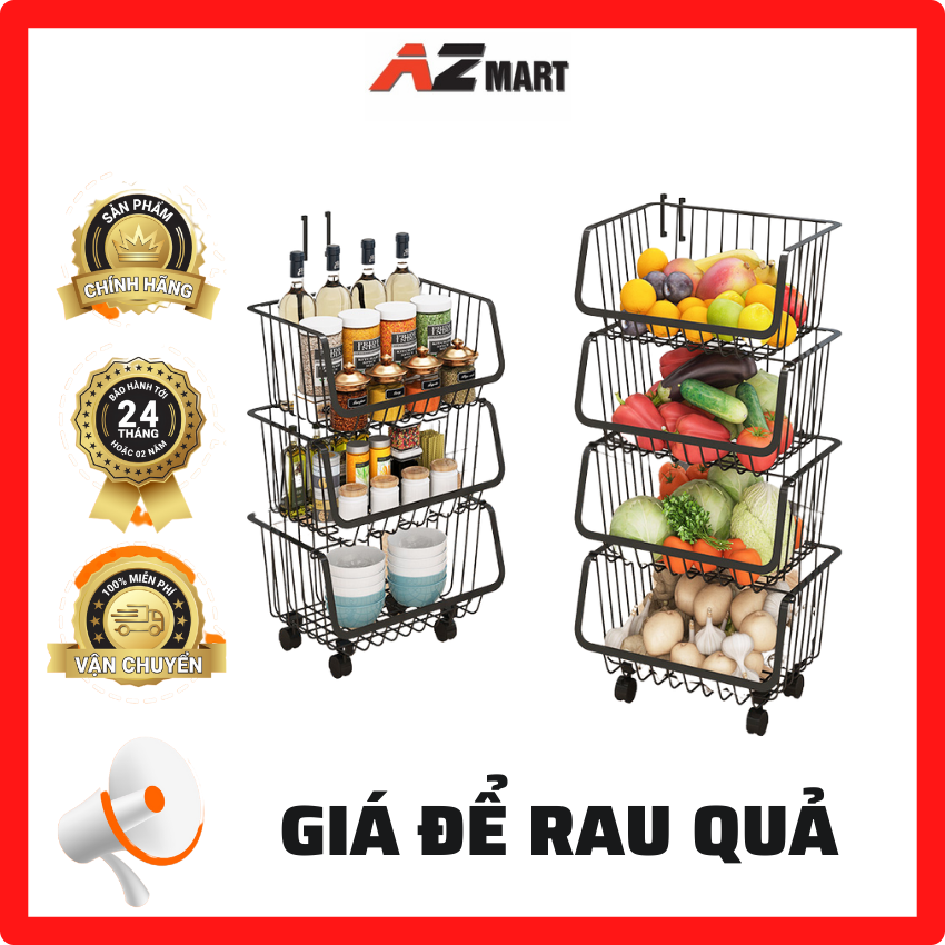 Giá để đồ kệ để đồ nhà bếp sơn tĩnh điện cao cấp