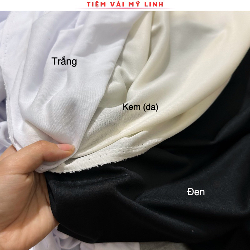 Vải lót thun sẹc dùng lót váy áo co giãn 4c khổ 1.5m siêu mềm mịn, mỏng nhẹ