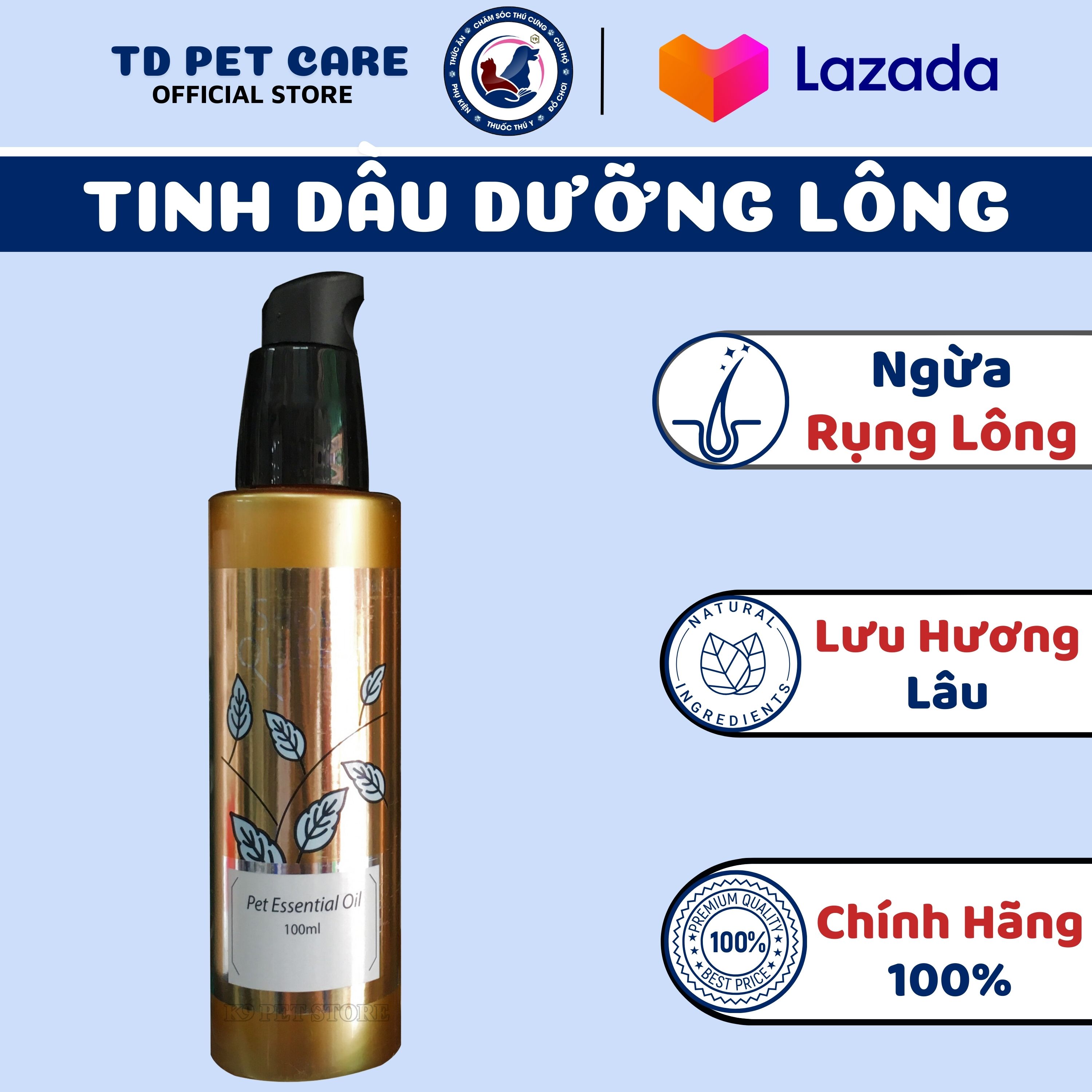 Lọ tinh dầu dưỡng lông mượt lông dành cho chó mèo showqueen - dầu dưỡng cho thú cưng