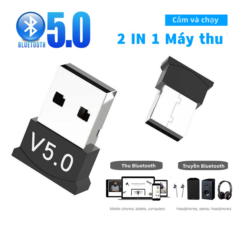 Bộ thu phát usb bluetooth 5.0 bộ chuyển đổi usb bluetooth không dây đa năng dùng cho máy tính,máy in,loa,tai nghe,chuột và bàn phím