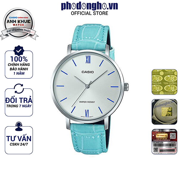 Đồng hồ nữ dây da Casio Anh Khuê LTP-VT01L-7B3UDF