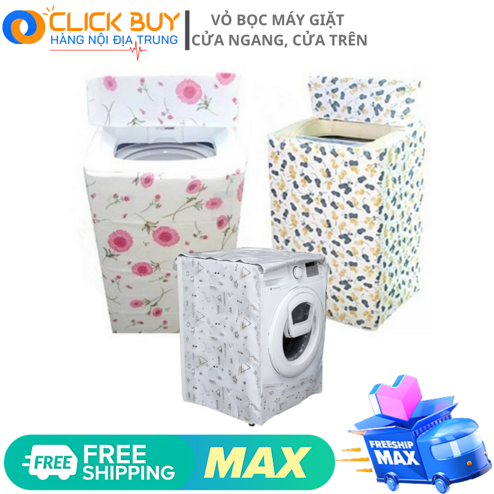Vỏ bọc máy giặt cửa ngang họa tiết ngẫu nhiên, chống thấm nước