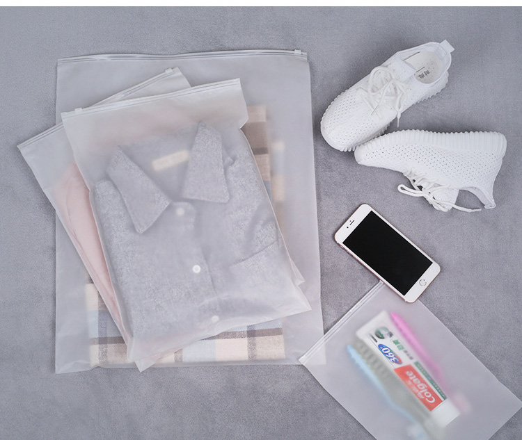 Túi zip dẻo trắng sửa combo 5 size tiện ích du lịch K15 Shalla