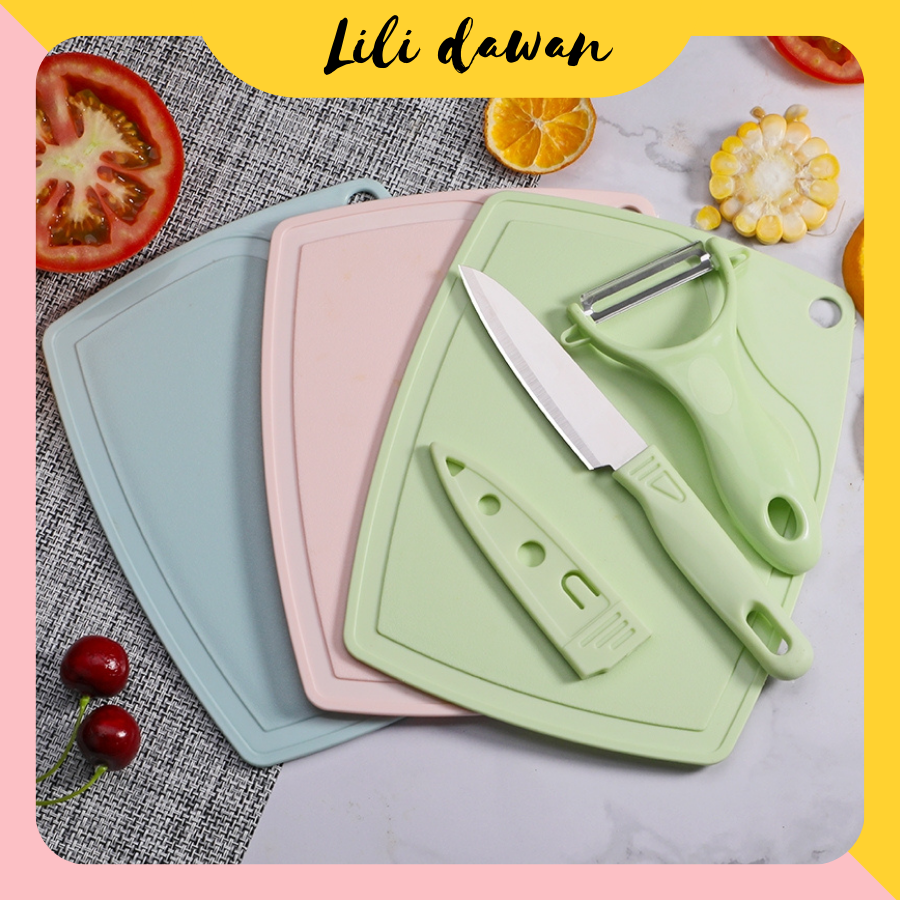 Bộ dao thớt chế biến đồ ăn dặm cho bé 5 chi tiết - lilidawan
